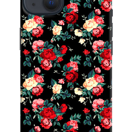 Rose Pattern iPhone 13 Hard Case Back Cover by Casekaro