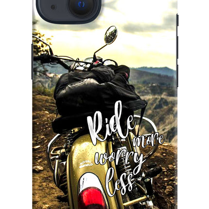 Ride More Worry Less iPhone 13 Hard Case Back Cover by Casekaro