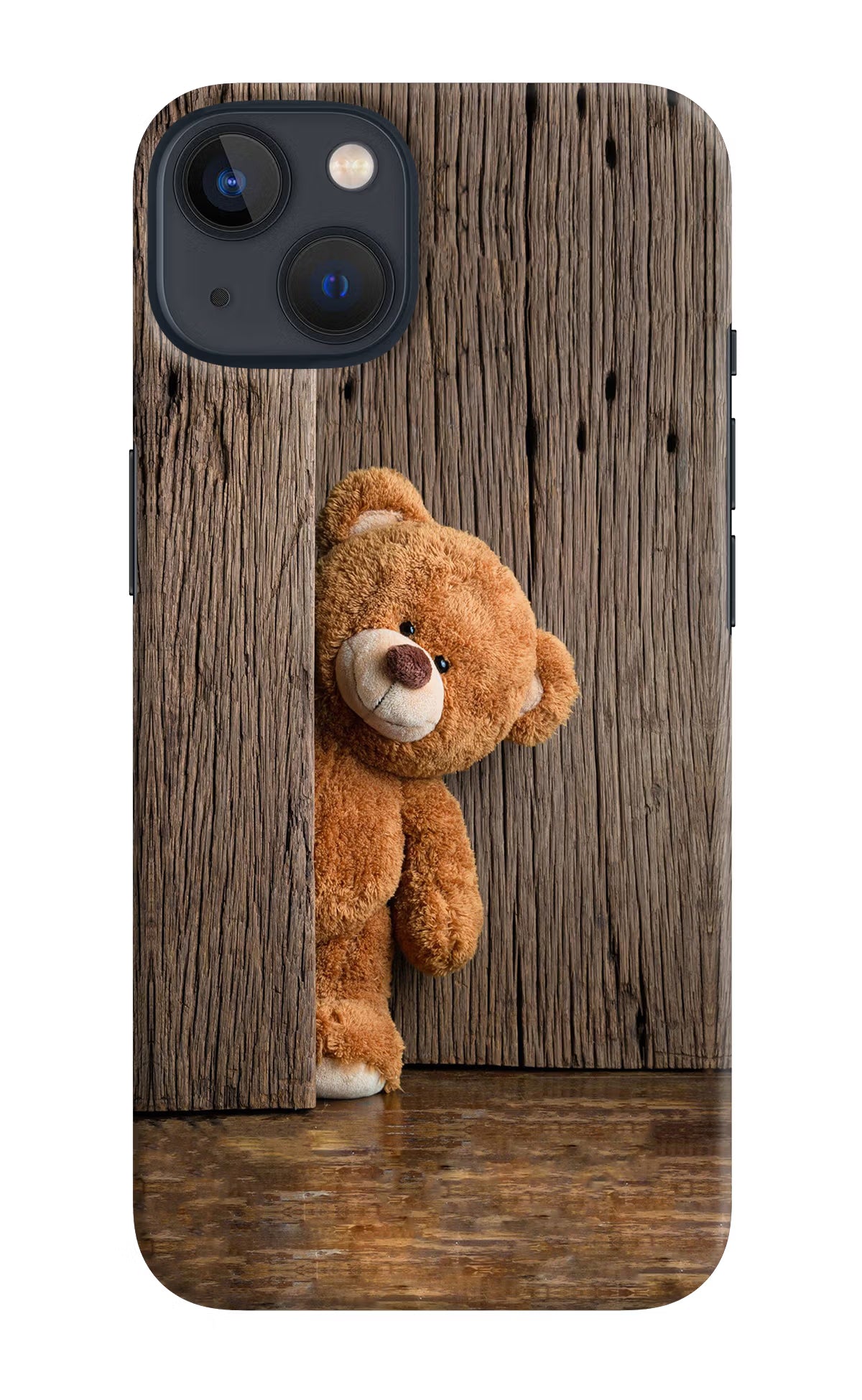 Teddy Wooden iPhone 13 Hard Case Back Cover by Casekaro