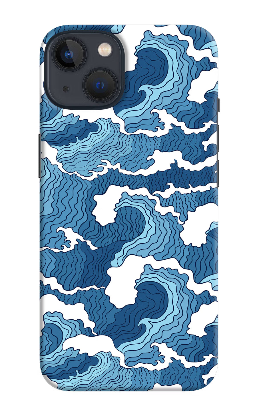 Blue Waves iPhone 13 Back Cover, Hard case