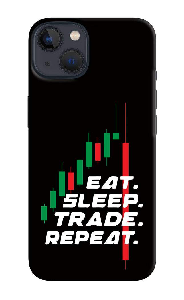 Eat Sleep Trade Repeat iPhone 13 Hard Case Back Cover by Casekaro