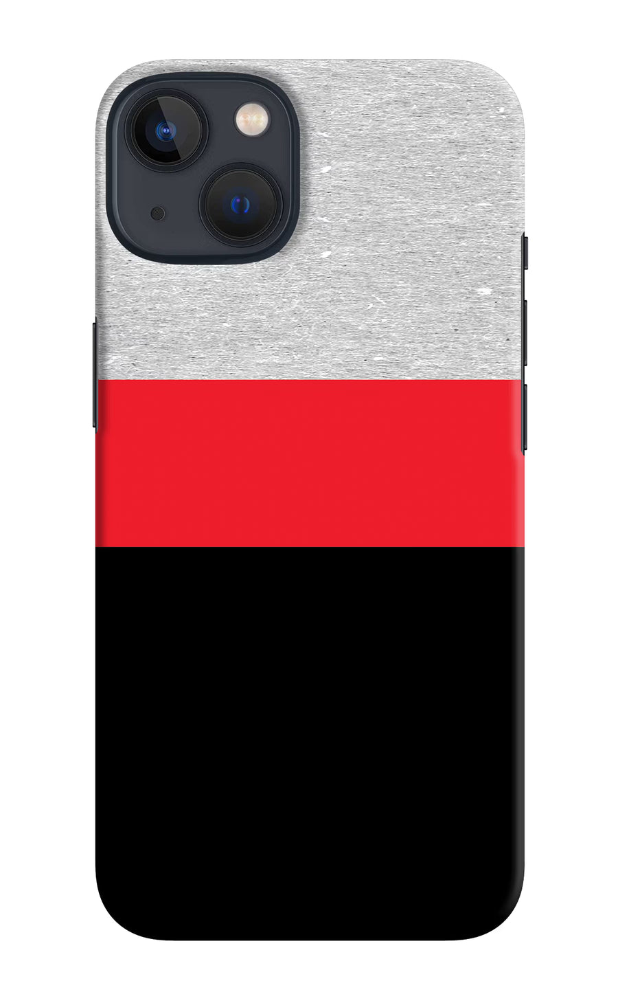 Tri Color Pattern iPhone 13 Back Cover, Hard case