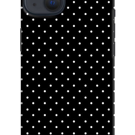 White Dots iPhone 13 Hard Case Back Cover by Casekaro