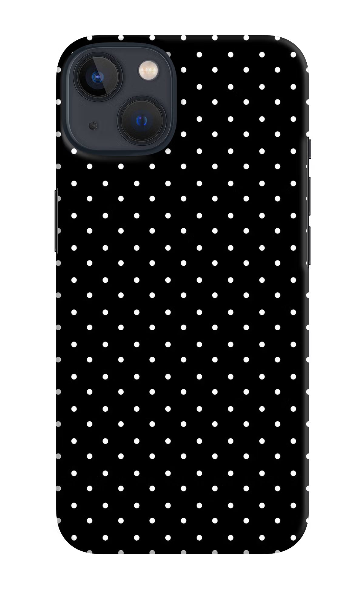 White Dots iPhone 13 Hard Case Back Cover by Casekaro
