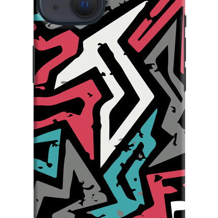 Geometric Graffiti iPhone 13 Hard Case Back Cover by Casekaro