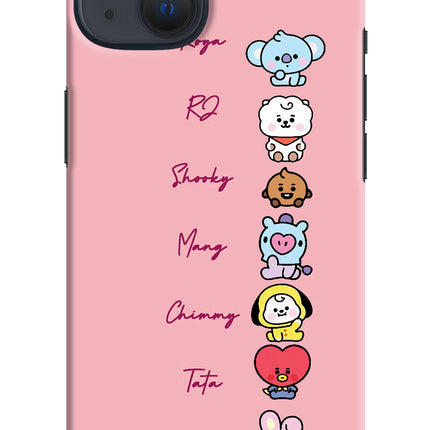 BTS names iPhone 13 Hard Case Back Cover by Casekaro