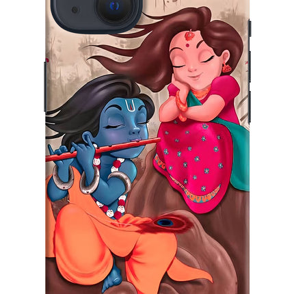 Radhe Krishna iPhone 13 Hard Case Back Cover by Casekaro