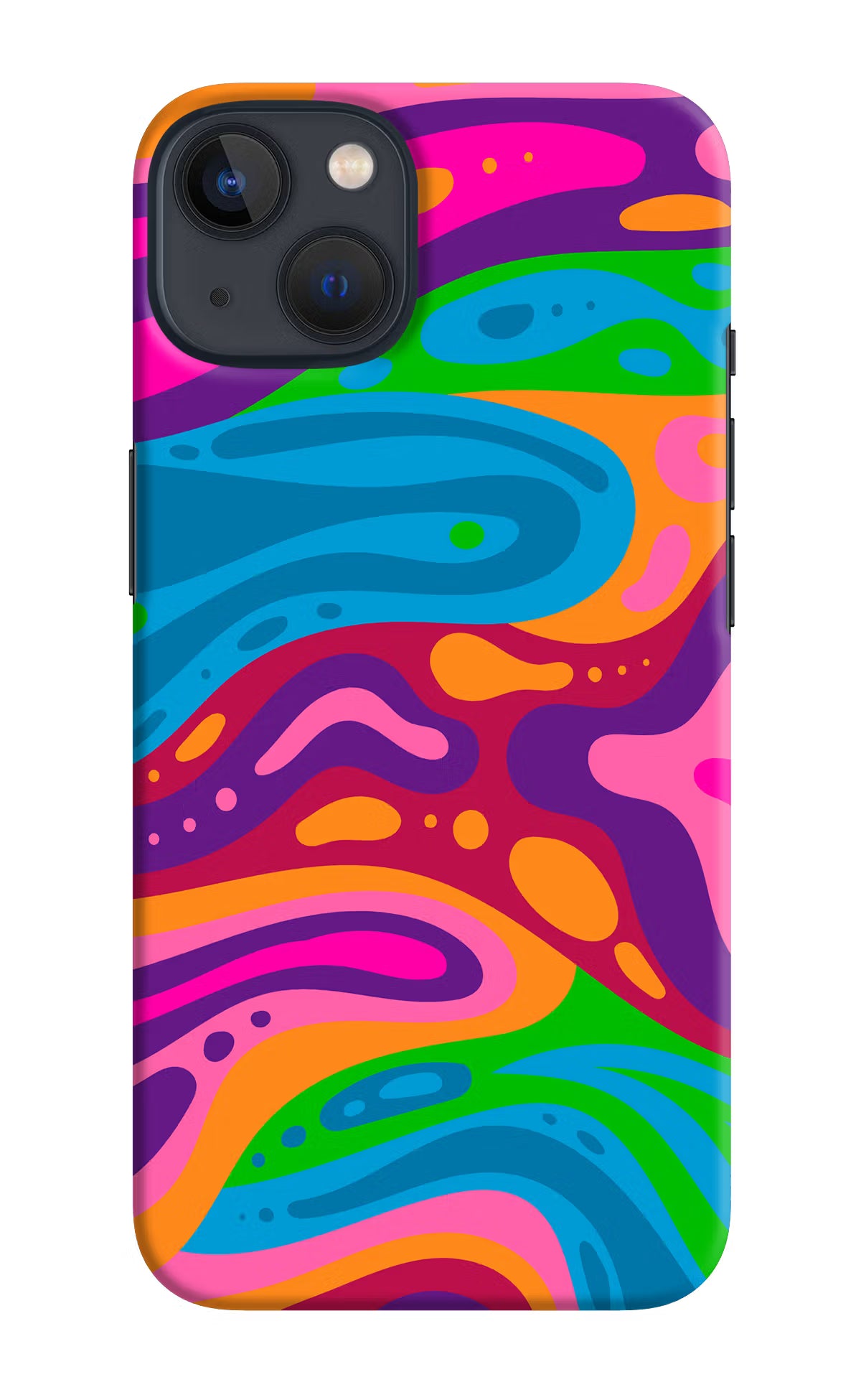 Trippy Pattern iPhone 13 Hard Case Back Cover by Casekaro