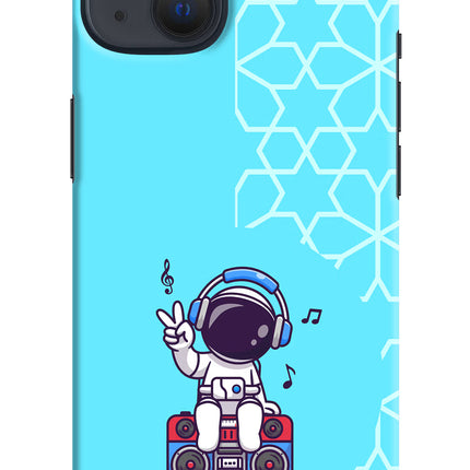 Cute Astronaut Chilling iPhone 13 Hard Case Back Cover by Casekaro