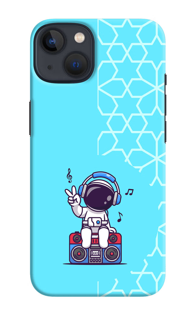Cute Astronaut Chilling iPhone 13 Hard Case Back Cover by Casekaro