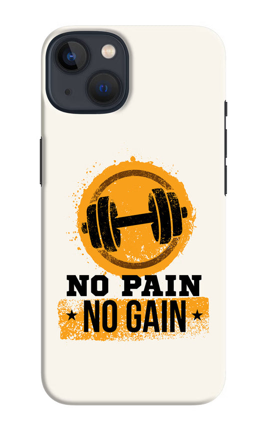 No Pain No Gain iPhone 13 Hard Case Back Cover by Casekaro