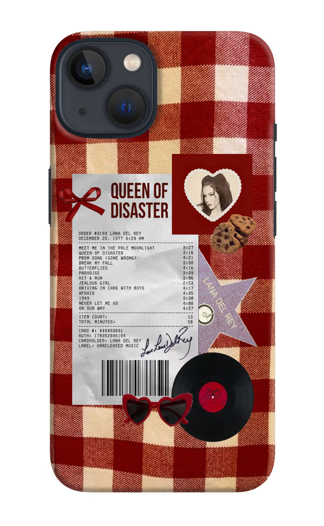 Queen of Disaster iPhone 13 Hard Case Back Cover by Casekaro
