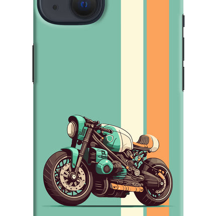 Striped Moto Drift iPhone 13 Hard Case Back Cover by Casekaro