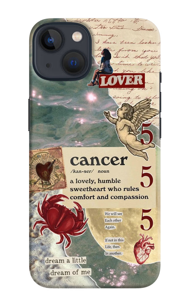 Cancer Zodiac iPhone 13 Hard Case Back Cover by Casekaro