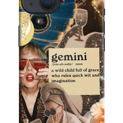 Gemini Zodiac iPhone 13 Hard Case Back Cover by Casekaro