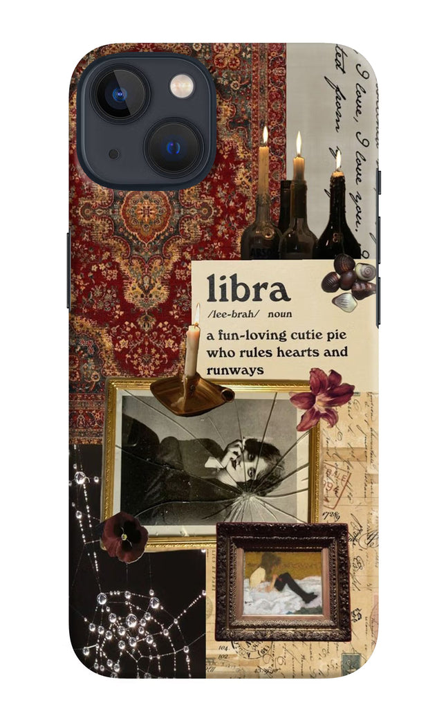 Libra Zodiac iPhone 13 Hard Case Back Cover by Casekaro