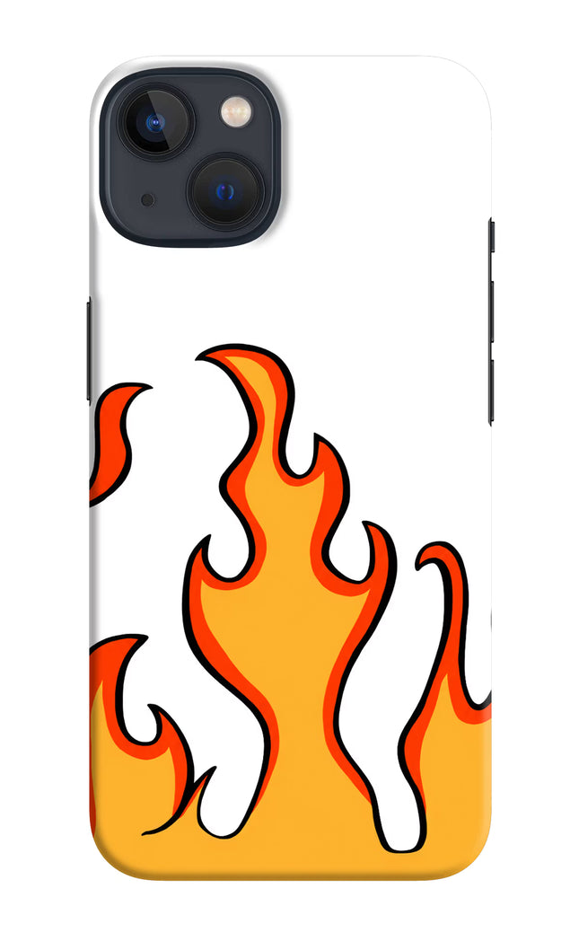 Fired Up – White iPhone 13 Hard Case Back Cover by Casekaro