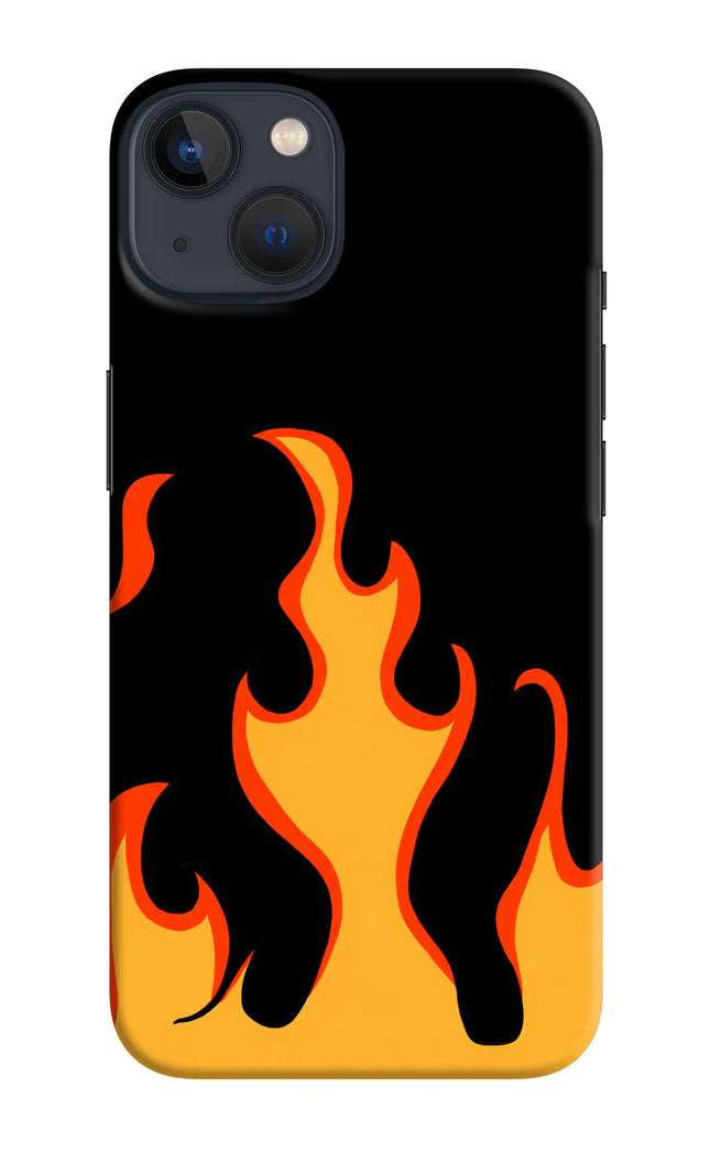 Fired Up – Black iPhone 13 Hard Case Back Cover by Casekaro