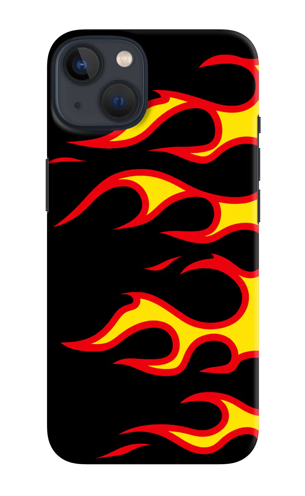 Side Sweep Flames iPhone 13 Hard Case Back Cover by Casekaro