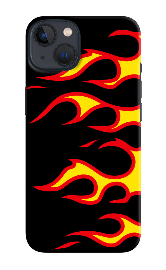Side Sweep Flames iPhone 13 Hard Case Back Cover by Casekaro