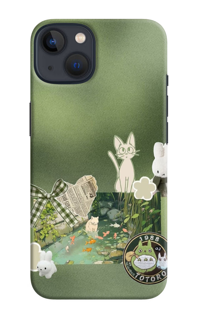 Aesthetic anime iPhone 13 Hard Case Back Cover by Casekaro