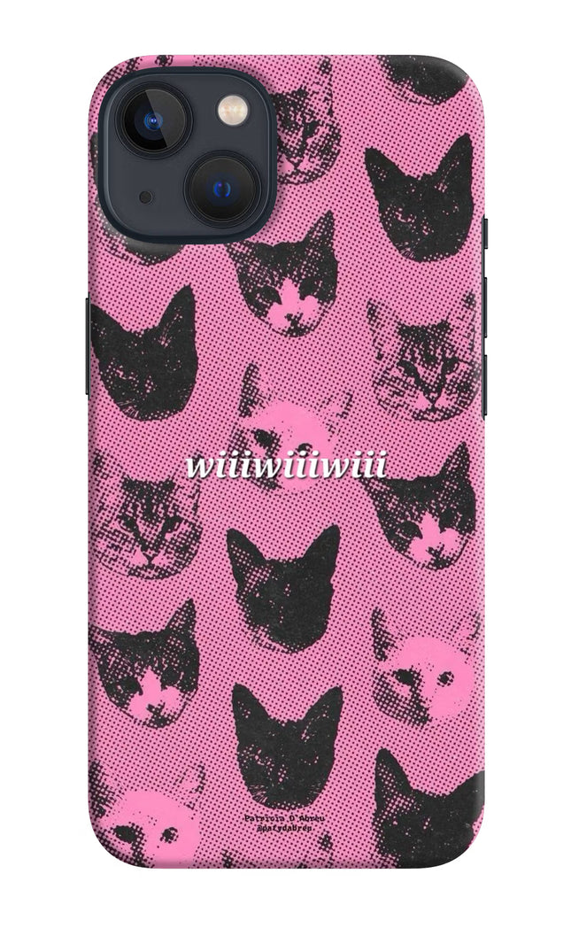Pink Cats iPhone 13 Hard Case Back Cover by Casekaro