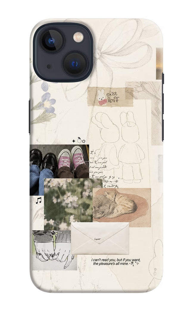 Soft Aesthetic iPhone 13 Hard Case Back Cover by Casekaro