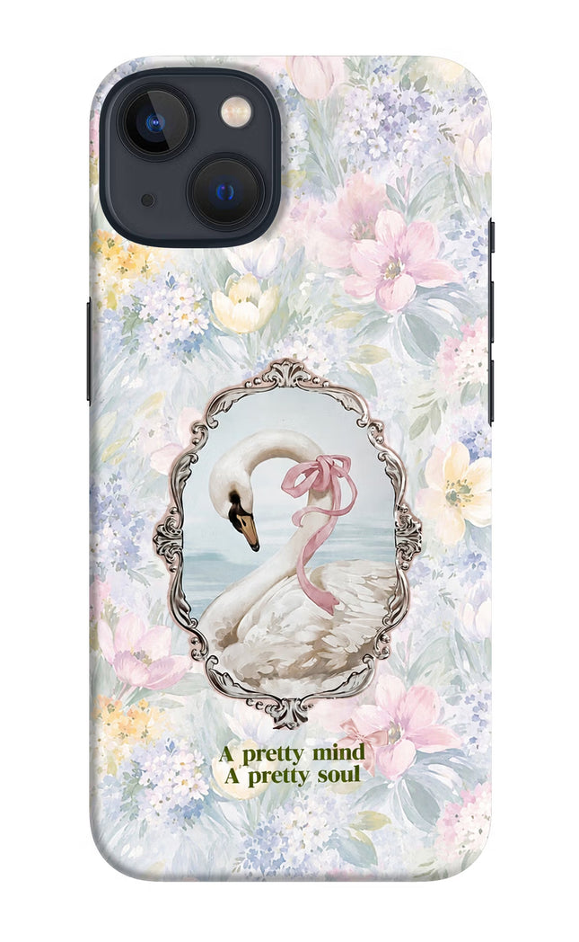 Pretty Mind Pretty Soul iPhone 13 Hard Case Back Cover by Casekaro