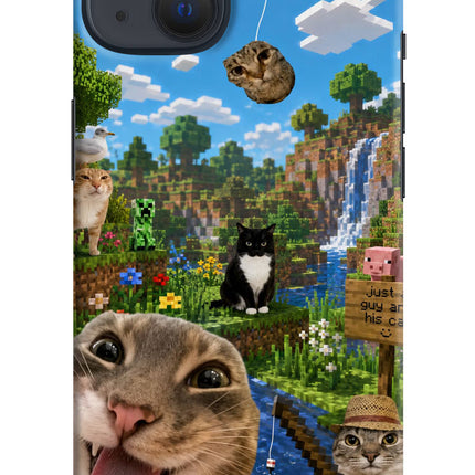 Minecraft Cat Chaos iPhone 13 Hard Case Back Cover by Casekaro