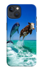 Dolphin vs Cow iPhone 13 Hard Case Back Cover by Casekaro