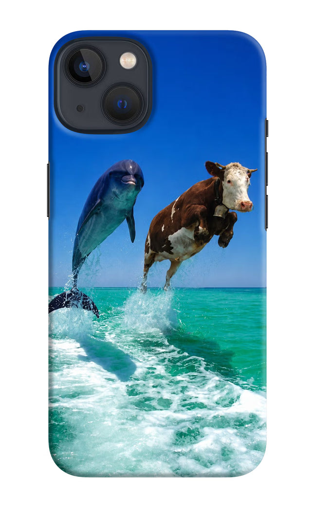 Dolphin vs Cow iPhone 13 Hard Case Back Cover by Casekaro