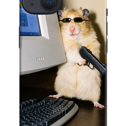 Hacker Hamster iPhone 13 Hard Case Back Cover by Casekaro