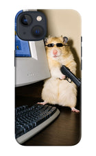 Hacker Hamster iPhone 13 Hard Case Back Cover by Casekaro