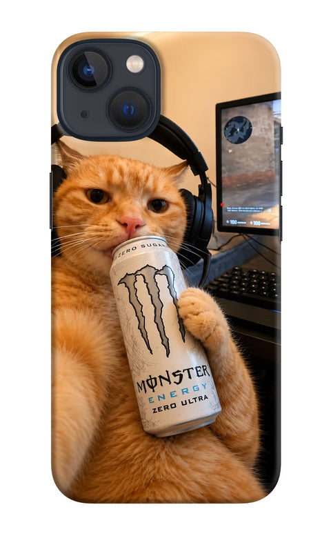 Gamer Cat Energy iPhone 13 Back Cover