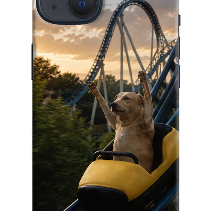 Rollercoaster Dog iPhone 13 Hard Case Back Cover by Casekaro
