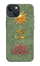 Om & Lotus iPhone 13 Back Cover