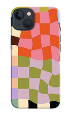 Wavy Grid iPhone 13 Back Cover