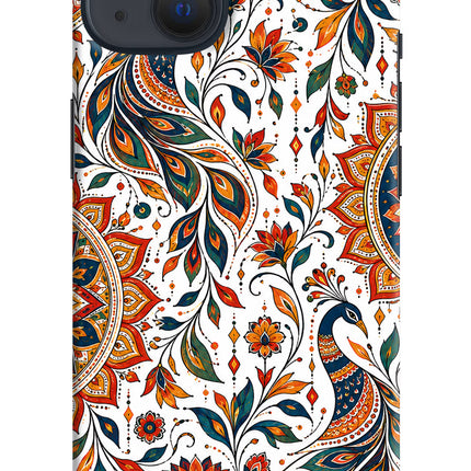 White Mayura iPhone 13 Back Cover