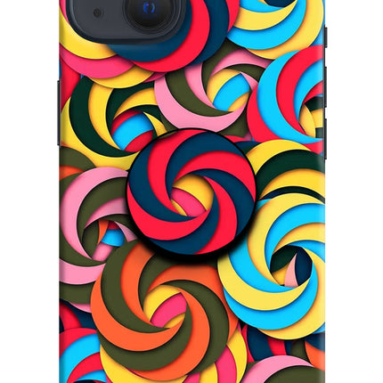 Spiral Pattern iPhone 13 Pop Case by Casekaro