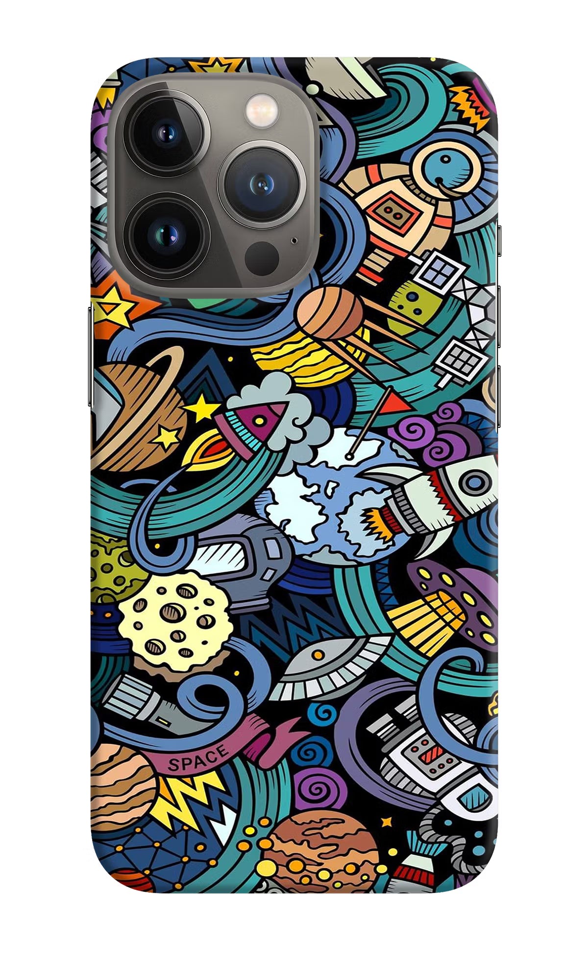 Space Abstract iPhone 13 Pro Hard Case Back Cover by Casekaro