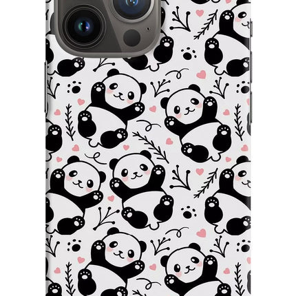 Cute Panda iPhone 13 Pro Hard Case Back Cover by Casekaro