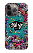 Music Graffiti iPhone 13 Pro Hard Case Back Cover by Casekaro