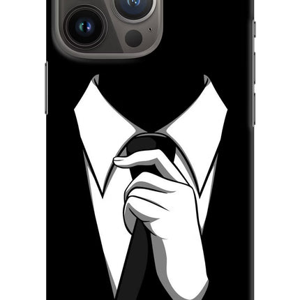 Black Tie iPhone 13 Pro Hard Case Back Cover by Casekaro