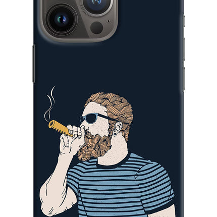 Smoking iPhone 13 Pro Hard Case Back Cover by Casekaro