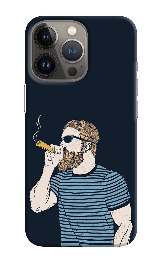 Smoking iPhone 13 Pro Hard Case Back Cover by Casekaro