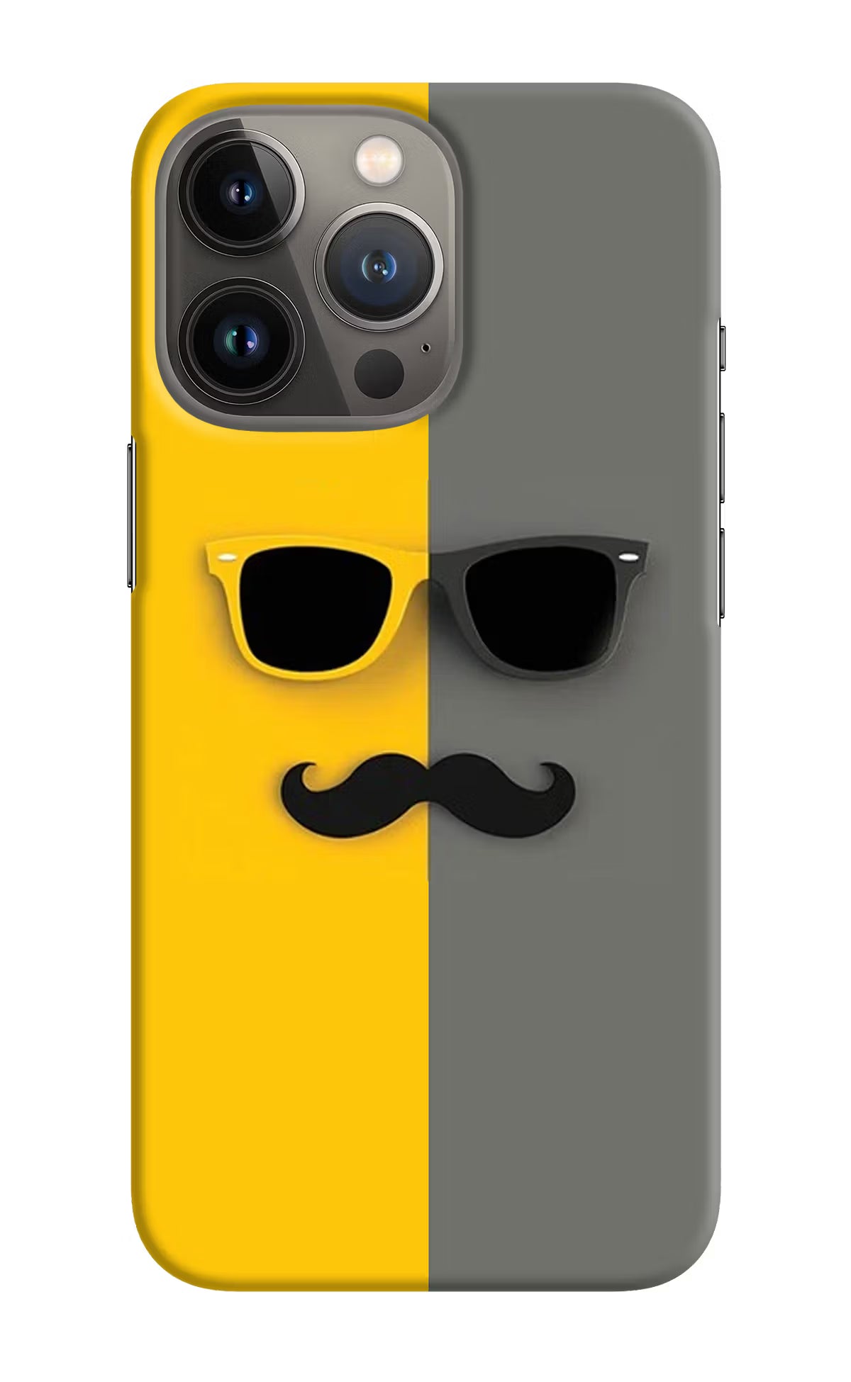 Sunglasses with Mustache iPhone 13 Pro Hard Case Back Cover by Casekaro