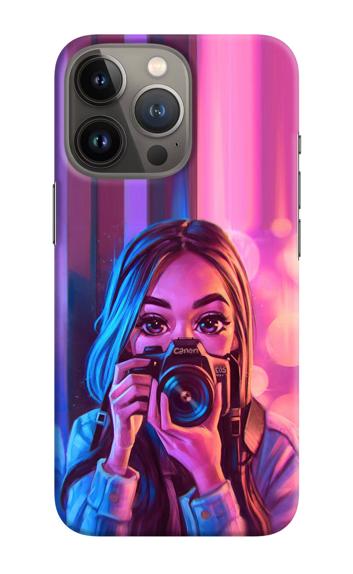 Girl Photographer iPhone 13 Pro Hard Case Back Cover by Casekaro