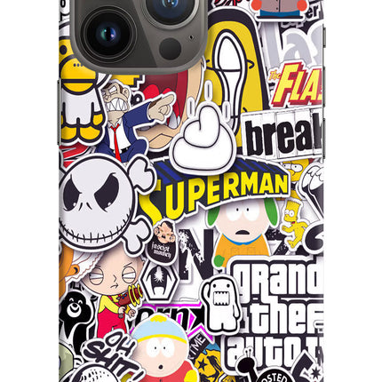 Sticker Bomb iPhone 13 Pro Hard Case Back Cover by Casekaro