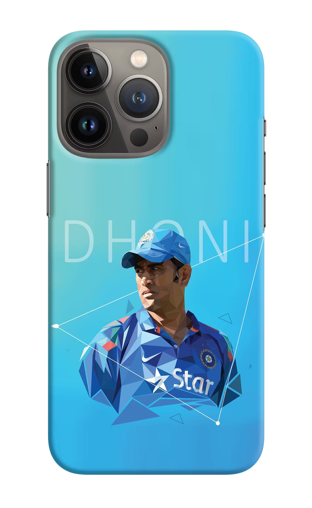 Dhoni Artwork iPhone 13 Pro Hard Case Back Cover by Casekaro