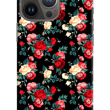Rose Pattern iPhone 13 Pro Hard Case Back Cover by Casekaro